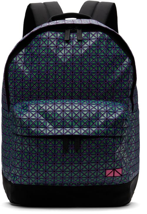 BAO BAO ISSEY MIYAKE Green & Purple Daypack Rough Backpack