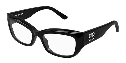 Balenciaga BB0399O 001 Women’s Eyeglasses Black Size 55 - Blue Light Block Available