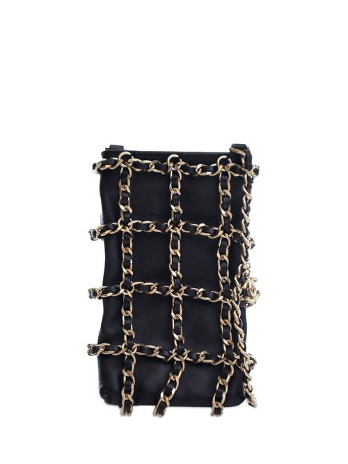 CHANEL Pre-Owned 2019 Lambskin Tech Me Out Clutch With Chain crossbody bag - Black