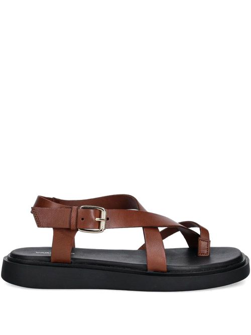 Connie buckle-fastening cross-strap sandals - Brown