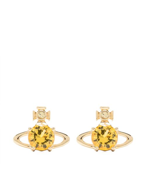Reina Orb-plaque earrings - Gold