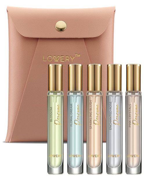 6Pc Eau De Parfum Perfumes For Women, Floral Fragrances With Leather Pouch