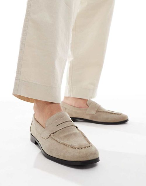 Schuh Rush loafers in natural suede-Neutral