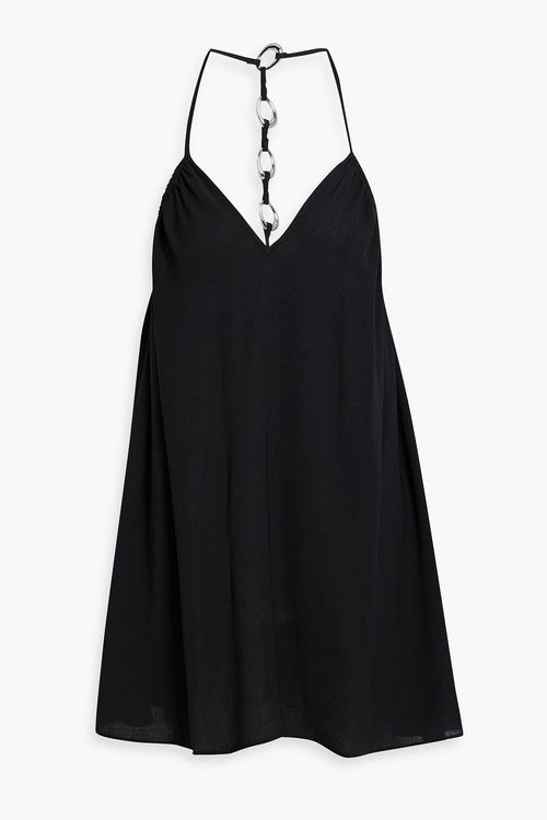 SIMKHAI - Vicki embellished gauze mini dress - Black - S
