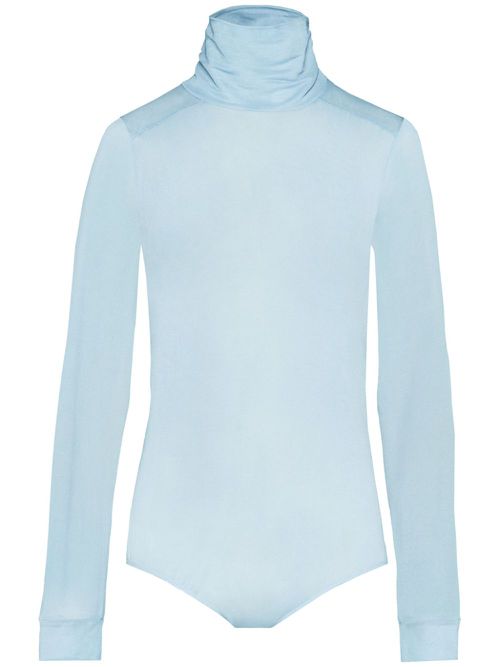 Four-stitch sheer bodysuit - Blue