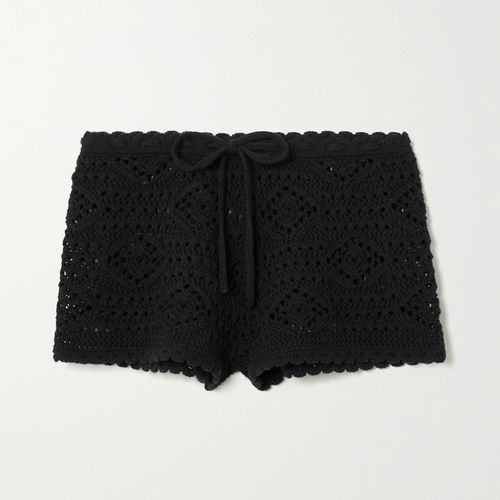 입생로랑 여성 크로셰 울 쇼츠 - 블랙 - XS