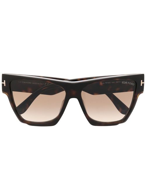 Dove tortoise-shell square sunglasses - Brown