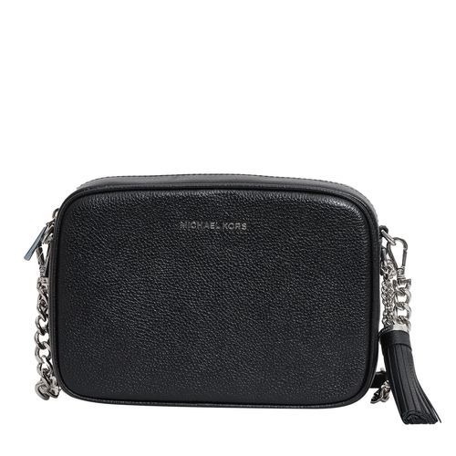 black MICHAEL MICHAEL KORS GINNY LEATHER CROSSBODY BAG (32F7SGNM8L_001)