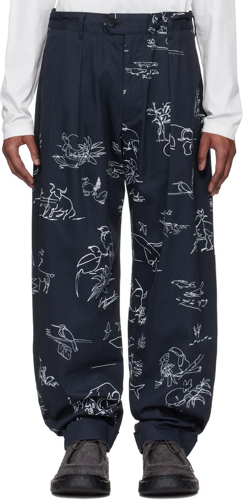 Engineered Garments Navy Carlyle Trousers