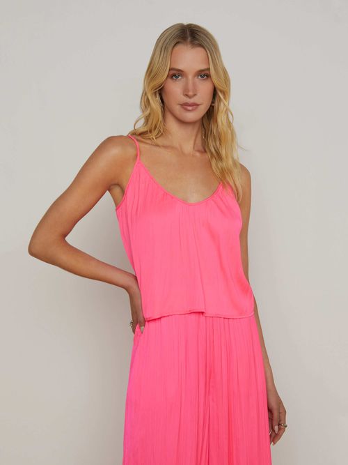 Aoi Cropped Camisole In Shocking Pink