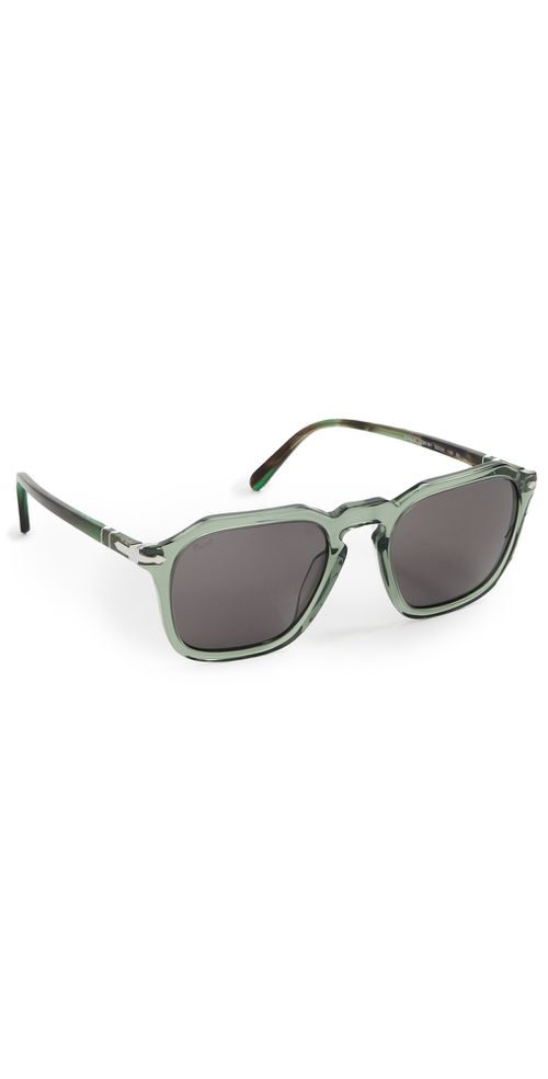 0PO3292S Sunglasses Transparent Green One Size