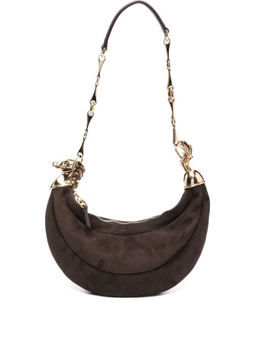 Chain Horse Shoulder Bag - Women's - Calf Suede