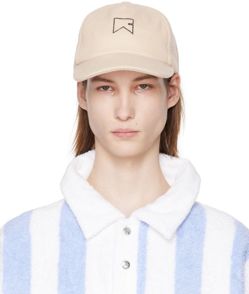 Rhude Beige Cashmere Chevron Logo Cap