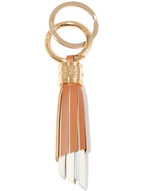Medium Tassel leather keyring - Neutrals