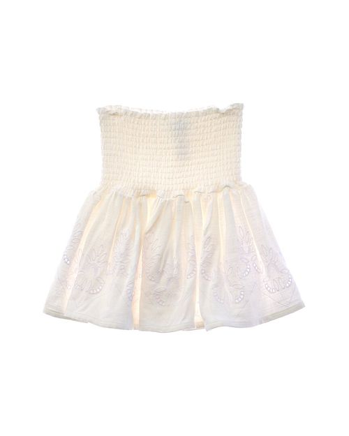 Mocked Linen-Blend Skirt