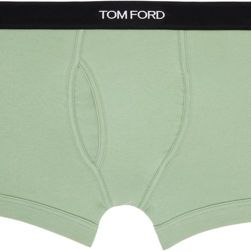 TOM FORD Green Cotton Boxer Briefs