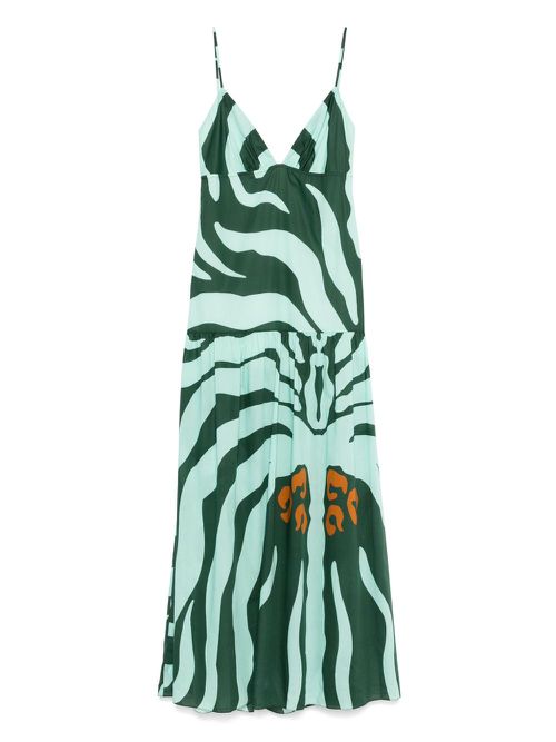 Zea Palm midi dress - Green