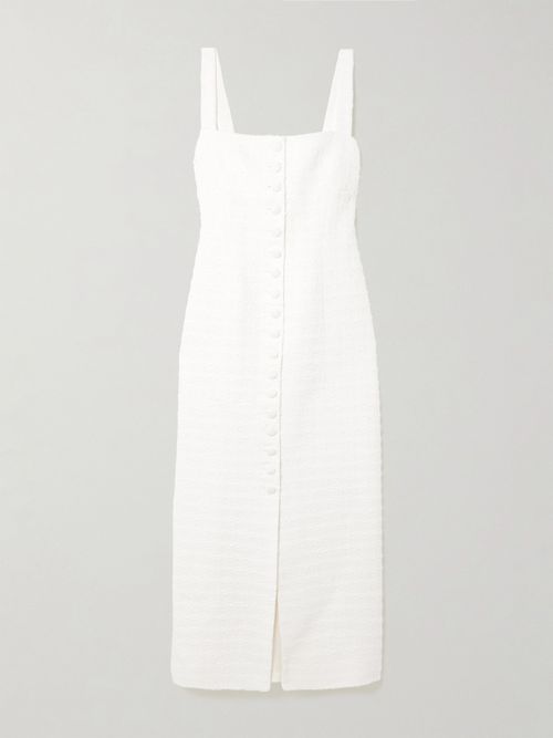 LIBEROWE 여성 Joan Checked Cotton-blend Tweed Midi Dress