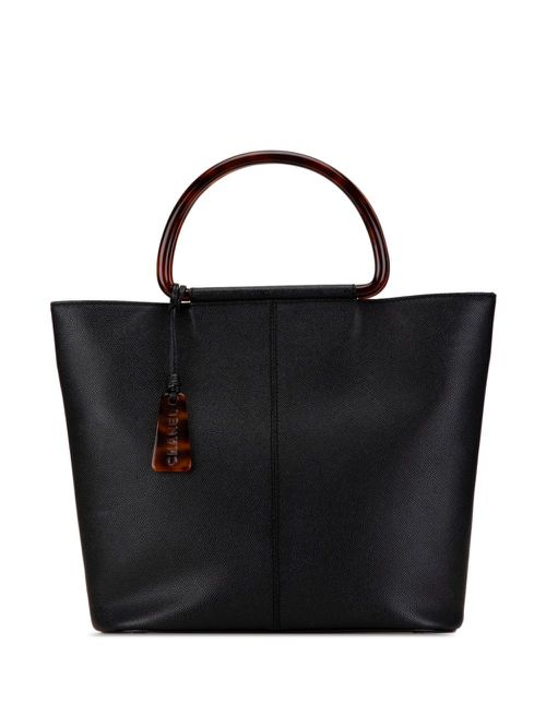 1997-1999 Caviar Tortoise Top Handle tote bag - Black