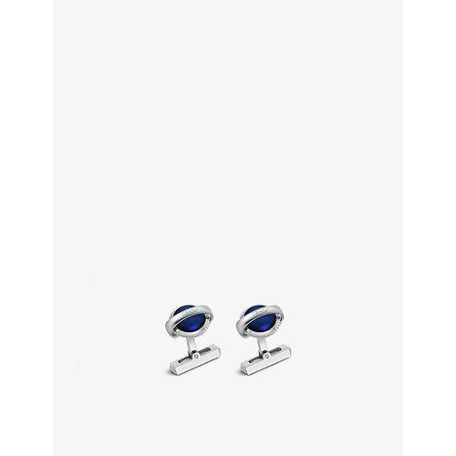 Mens Silver Ballon Bleu de Palladium-plated Sterling-silver Cufflinks 