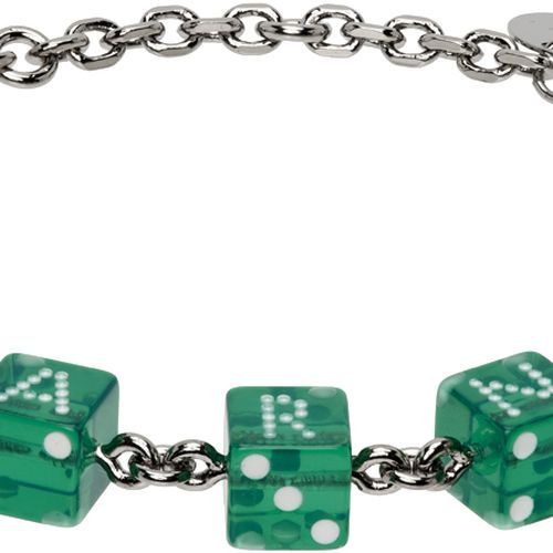 Marni Silver & Green Dice Bracelet