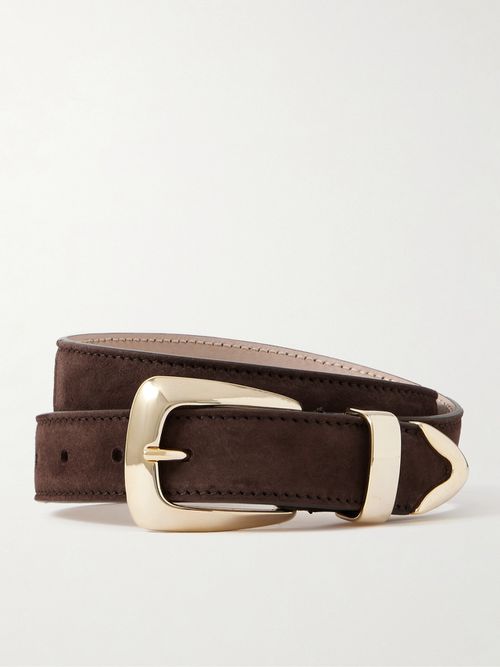 Benny Suede Belt - Brown
