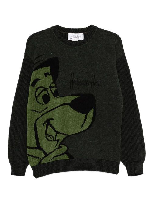 1980s intarsia-knit sweater - Grey