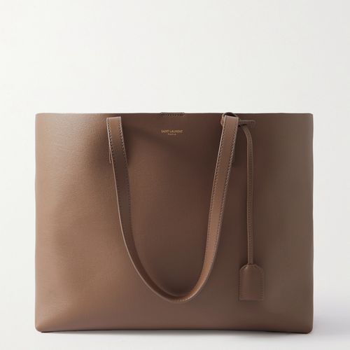 Saint Laurent East West Large Leather Tote - Taupe - One Size