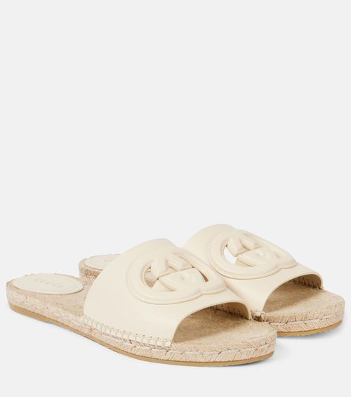 Gucci Gucci Cut leather espadrilles slides