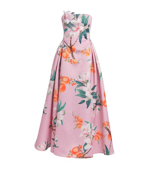 Satin Floral Nora Maxi Dress