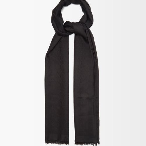 Saint Laurent Jacquard silk scarf - Realry: Your Fashion Search Engine