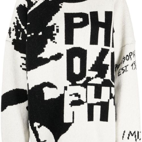 Philosophy Di Lorenzo Serafini logo-intarsia crew-neck jumper - Grey -  Realry: Your Fashion Search Engine