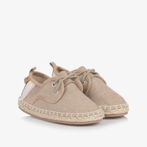 Mayoral Boys Beige Cotton & Linen Lace-Up Espadrilles