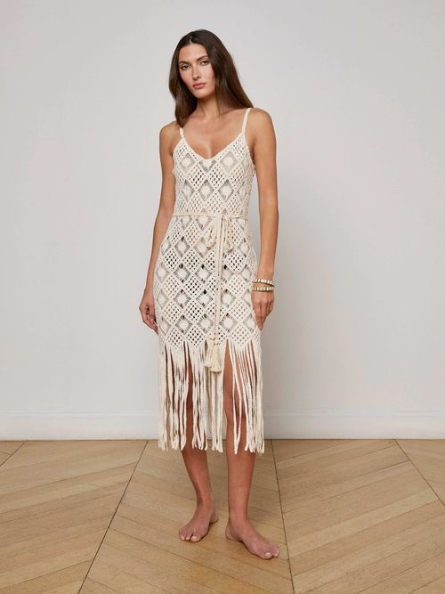 Haleigh Crochet Cover-Up Dress In Natural