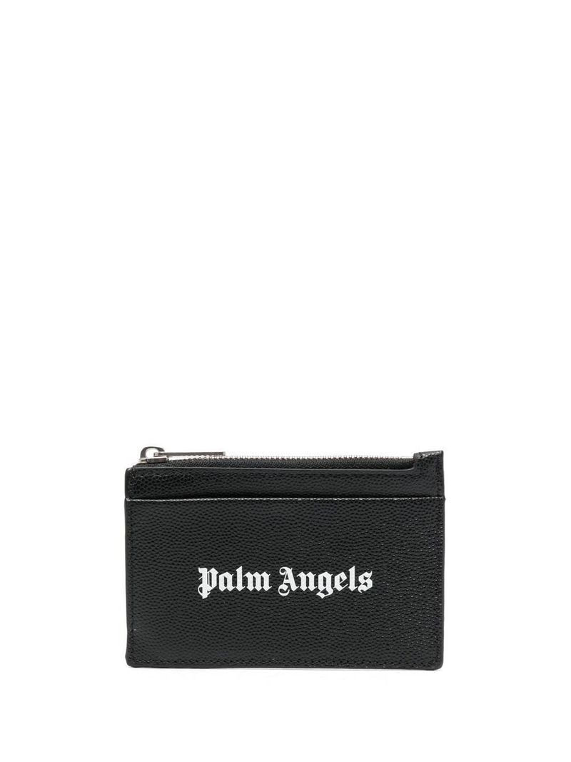 Palm Angels 남성 Logo-Print Card Holder With Zip