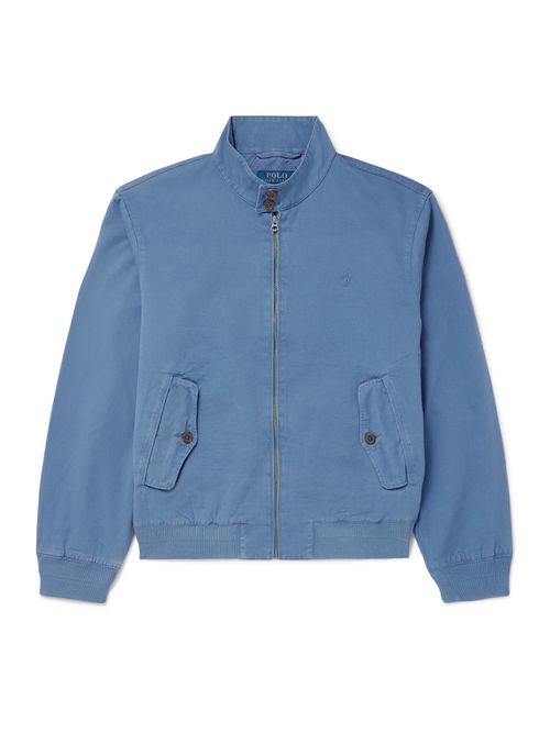 Logo-Embroidered Cotton-Twill Bomber Jacket