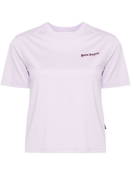 Logo fitted T-shirt - Purple