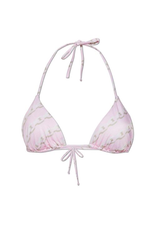 Logo Triangle-cup Tie-fastened Bikini Top