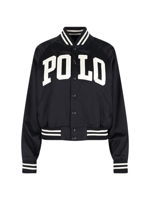 Logo Satin Bomber Jacket