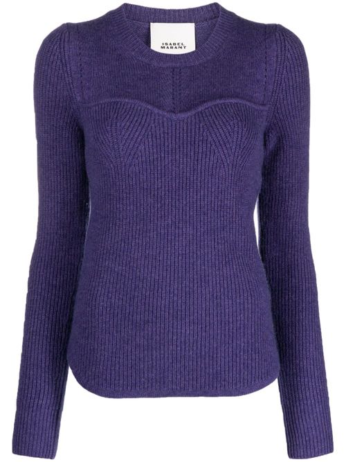Brumea merino wool-blend jumper - Purple