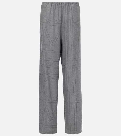 Monogram flannel pajama pants