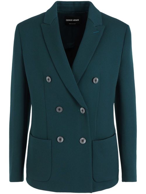 Notched-lapels double-breasted blazer - Green