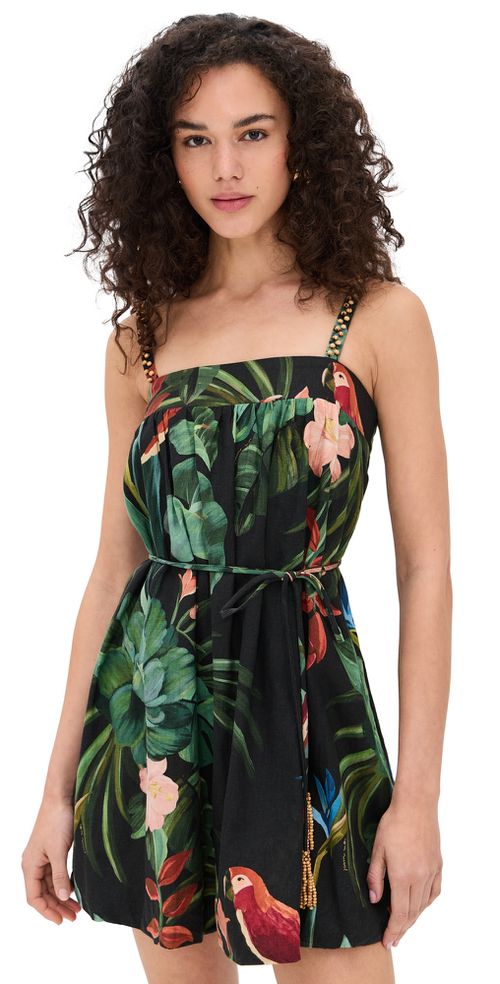 Midnight Macaw Fiesta Black Sleeveless Mini Dress Midnight Macaw Fiesta Black