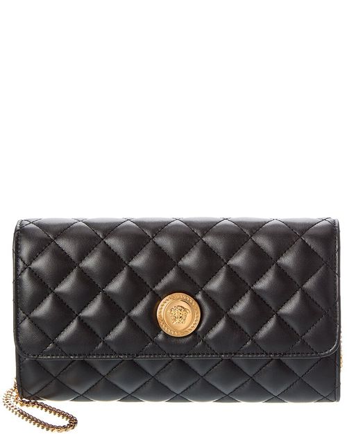 Medusa Leather Wallet On Chain