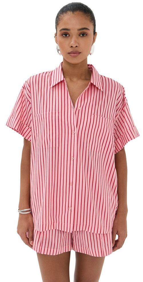 STAUD Channing Top Montauk Stripe