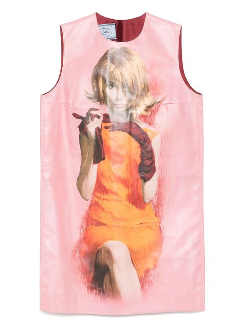 Prada Pre-Owned mini poster girl dress - Pink