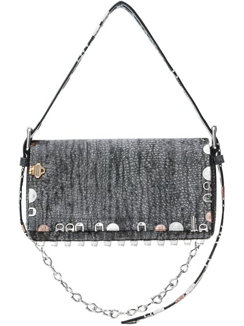 Studded chain shoulder bag - Black