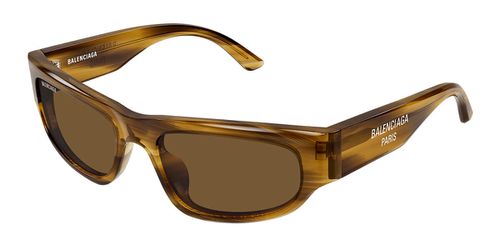 Balenciaga BB0388S 002 Men's Sunglasses Brown Size 56