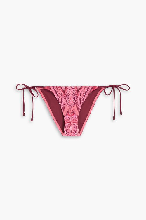 Paisley-print bikini briefs - Pink - 2