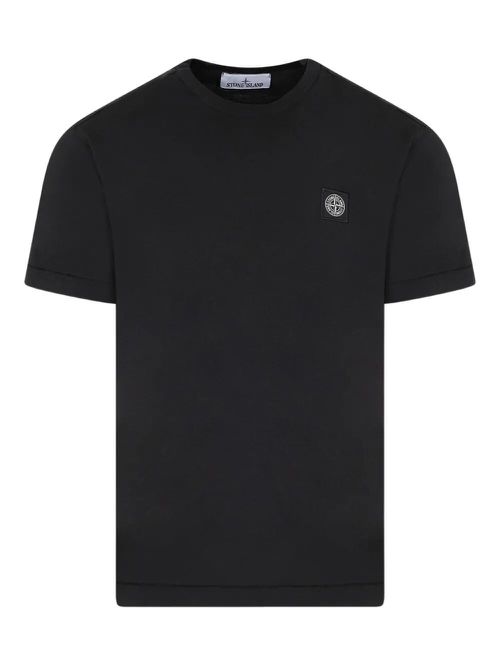Slim Fit Cotton Jersey T-Shirt With Compass Patch